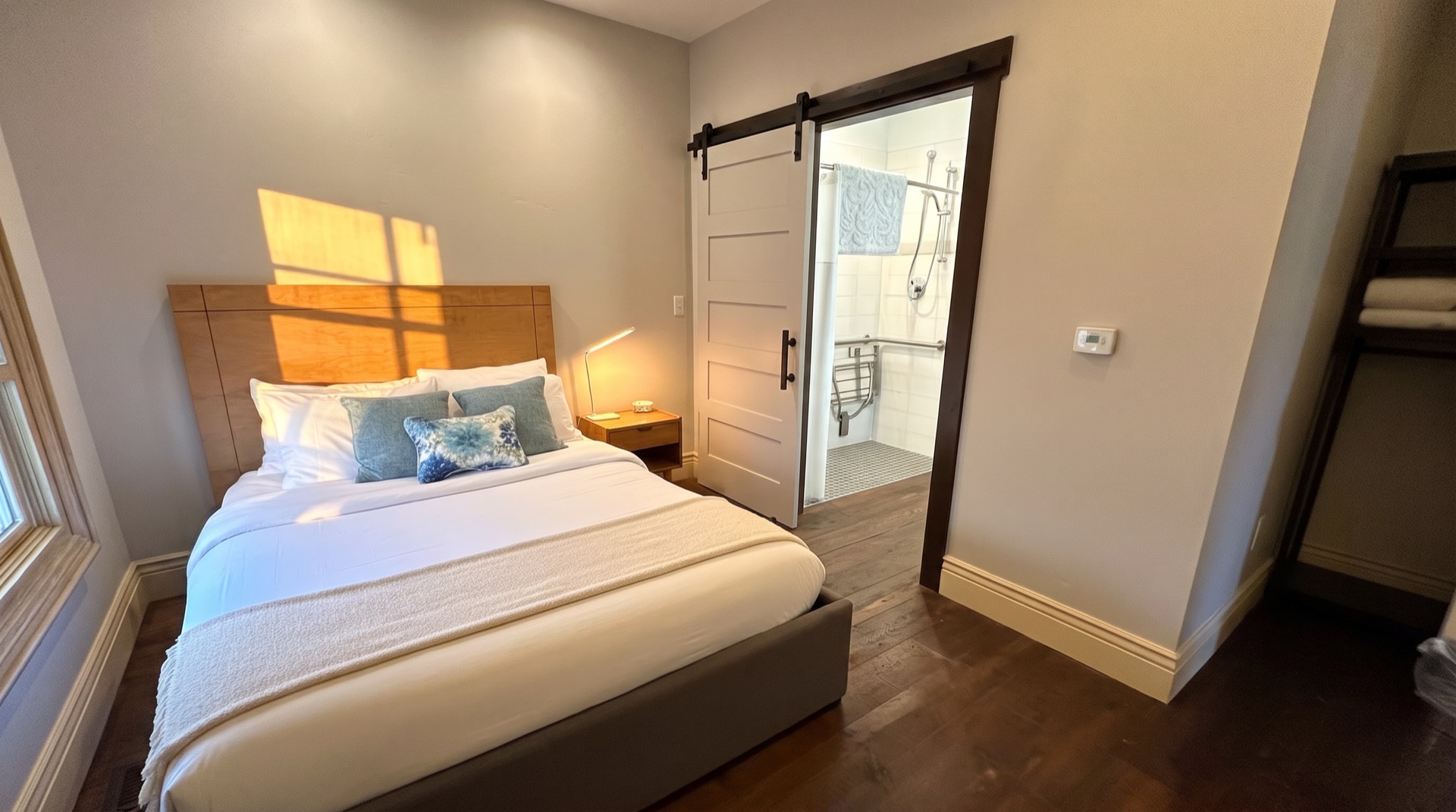 The ADA room with roll-in shower